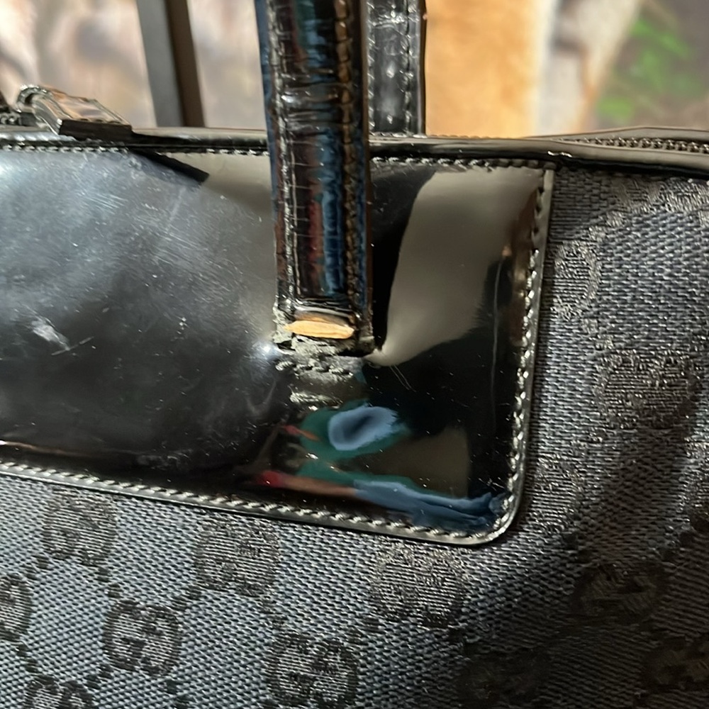 Gucci Black Monogram Tote Bag - Picture 3 of 16